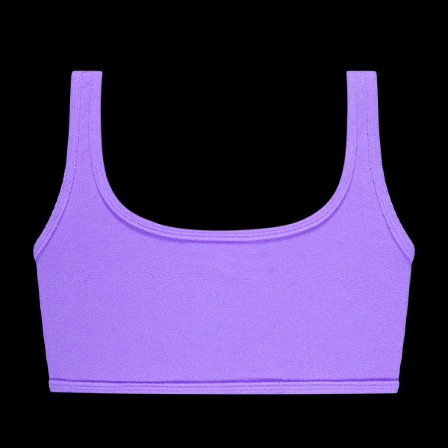 Women Oy surf Beachwear | Purple Terry Bikini Top