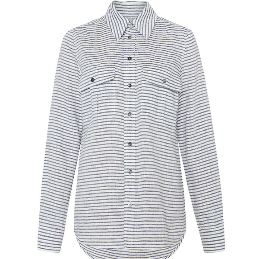 Women Agnes Nordenholz Tops & Shirts | Striped Linen Shirt