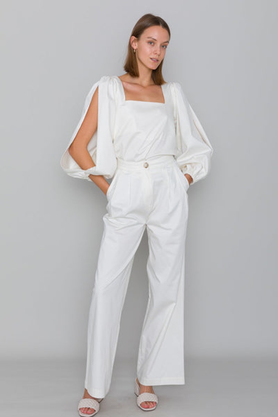 Women Mykke Hofmann Jeans & Trousers | High-Waisted Satin Pants