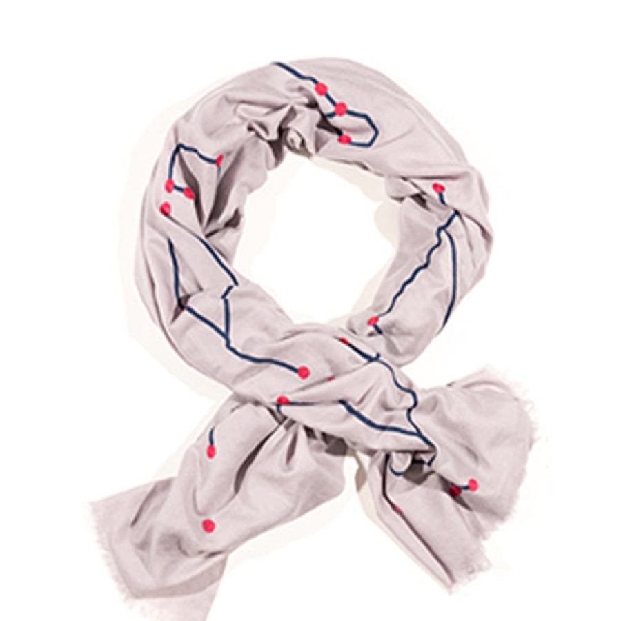 Women 8 EDEN AVENUE Accessories | Hand Embroidered Cashmere Scarf