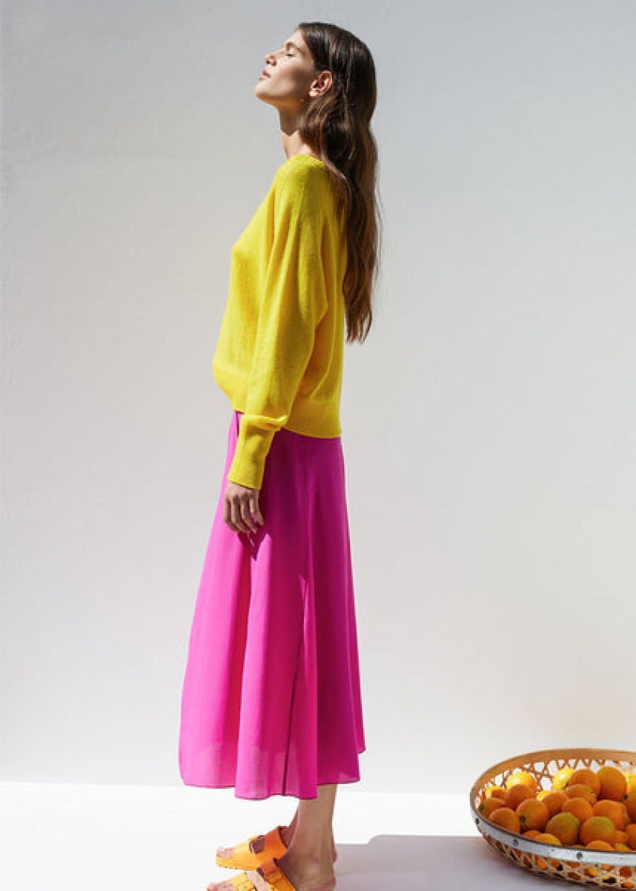 Women Antonia Zander Skirts | Flowing Silk Skirt