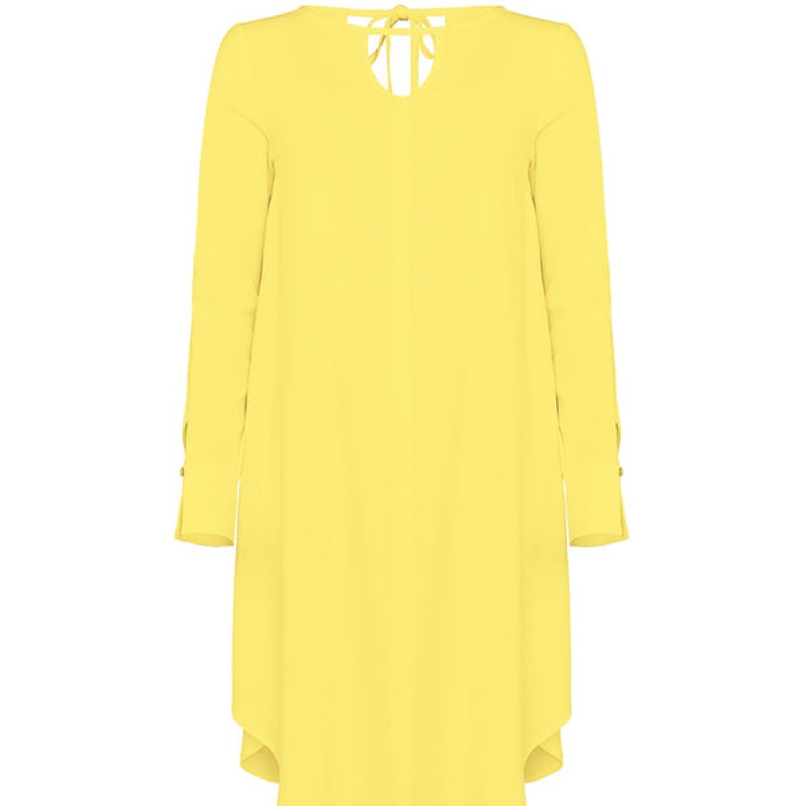 Women NINA REIN Dresses | Flowing Lyocell Dress In Yellow