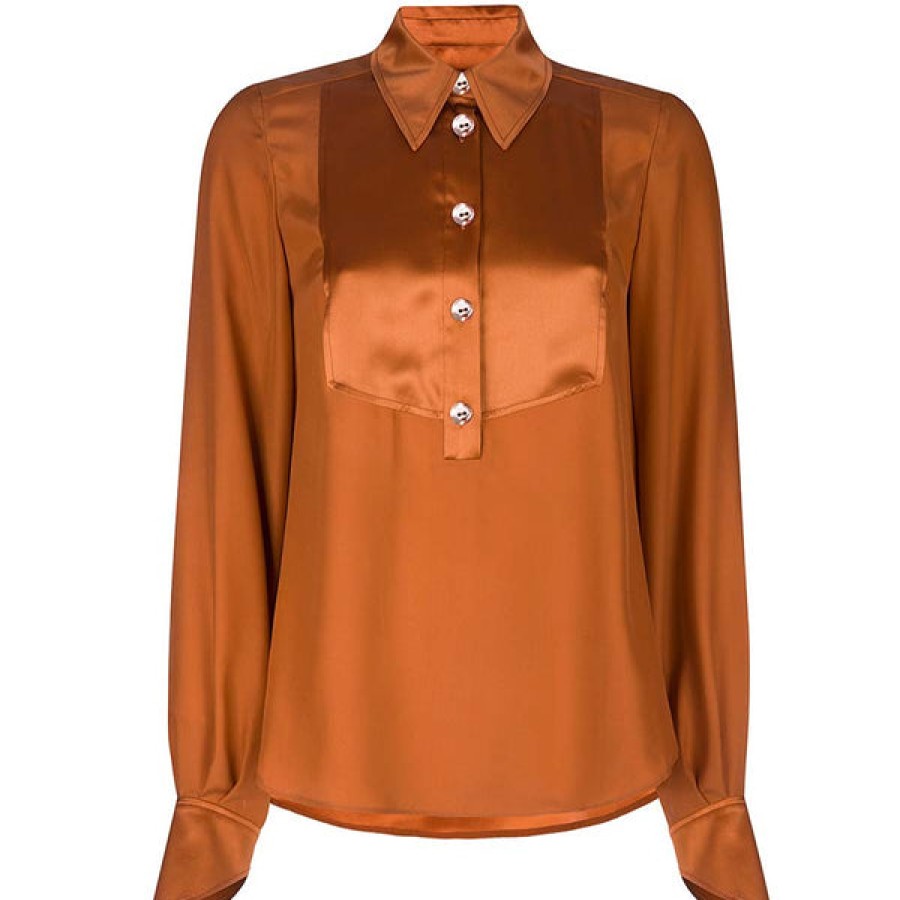 Women Antonia Zander Tops & Shirts | Buttoned Silk Shirt