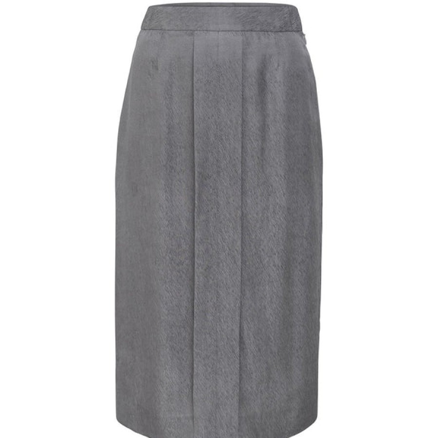 Women HELLO'BEN Skirts | Structured Midi-Skirt In Grey