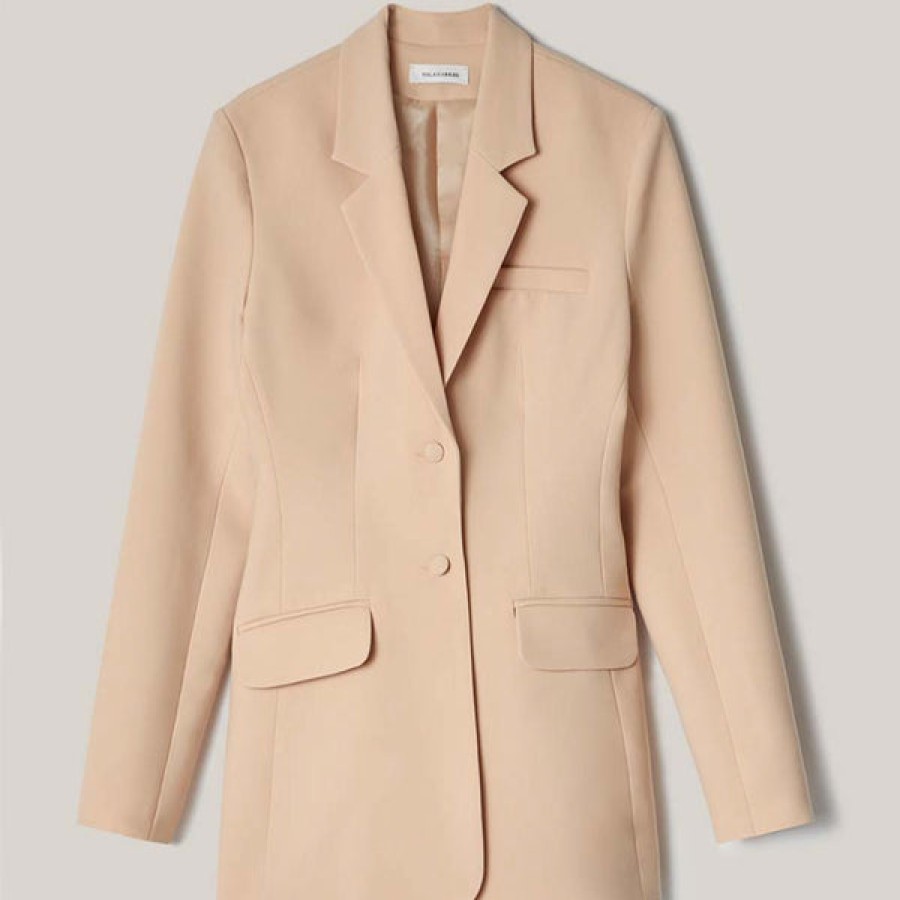 Women MALAIKARAISS Coats & Jackets | Waisted Virgin Wool Blazer