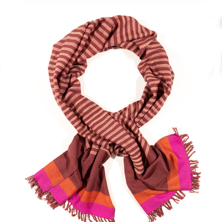 Women 8 EDEN AVENUE Accessories | Striped Cashmere Scarf