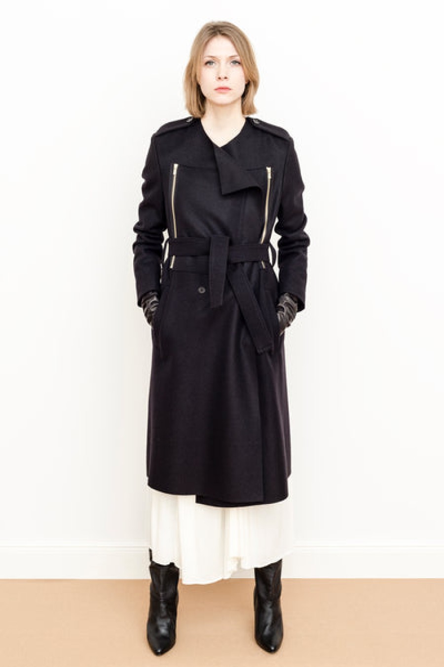 Women Agnes Nordenholz Coats & Jackets | Black Loden Trenchcoat