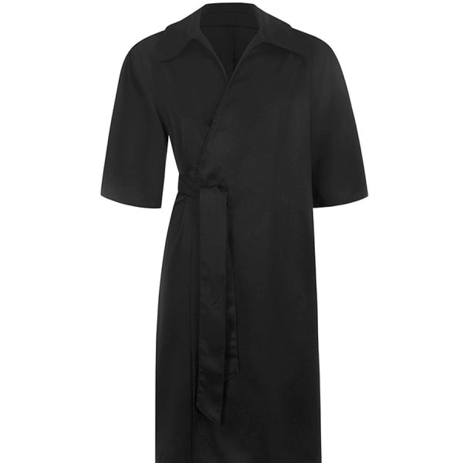 Women Mykke Hofmann Dresses | Black Vegan Silk Dress