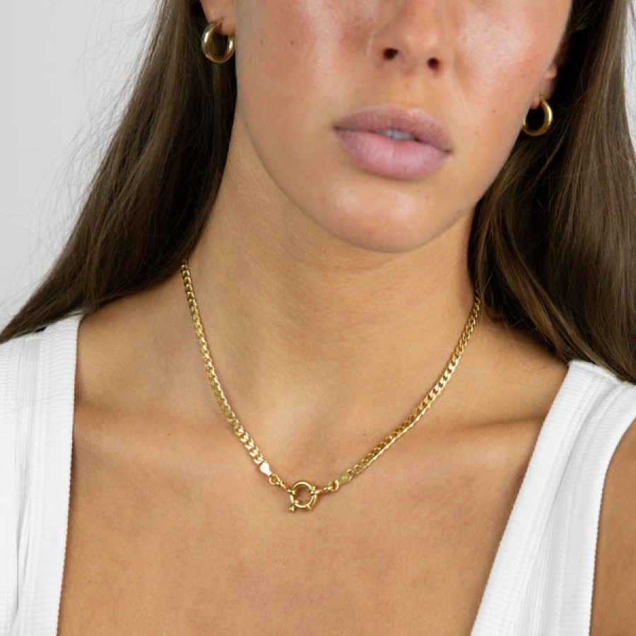 Women LLR Studios Jewelery | Chunky 18K Gold Plated Link Chain