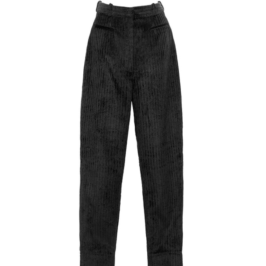 Women HELLO'BEN Jeans & Trousers | Black Corduroy Pants