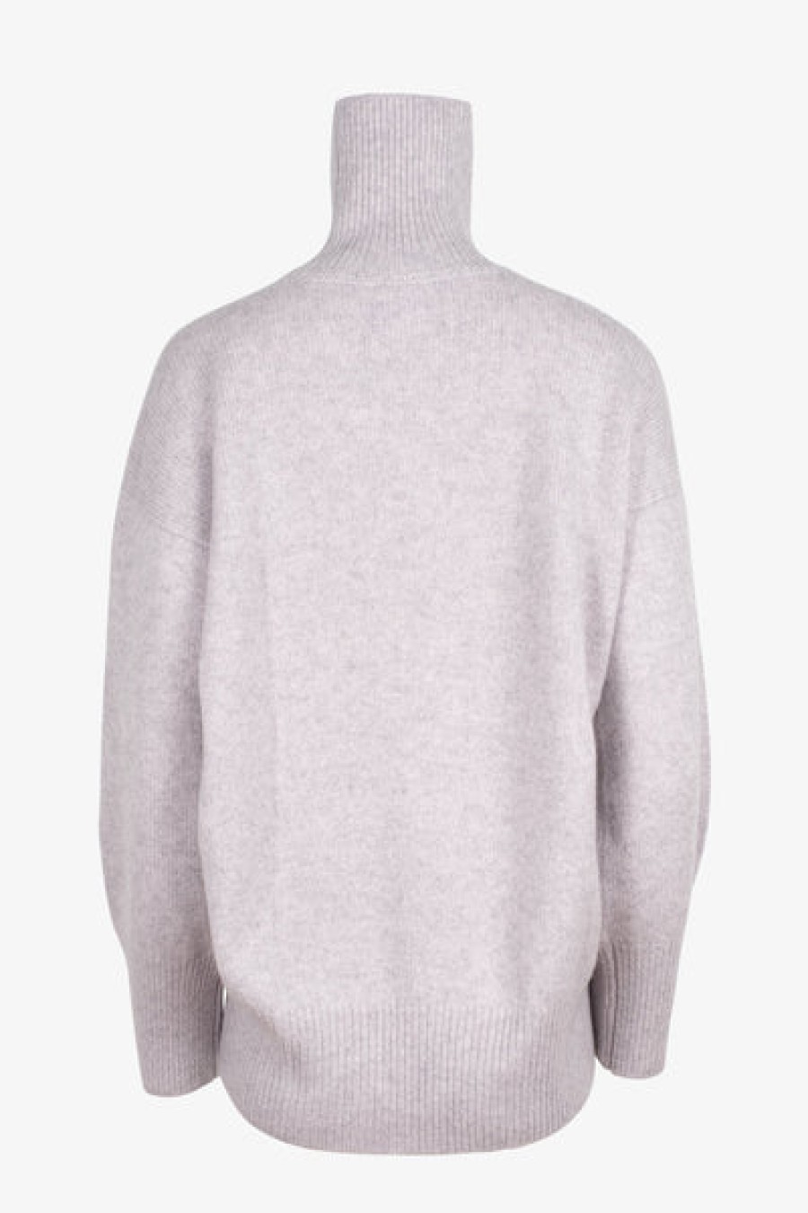 Women STUDIO 163 Knitwear & Cashmere | Grey Cashmere Turtleneck Sweater