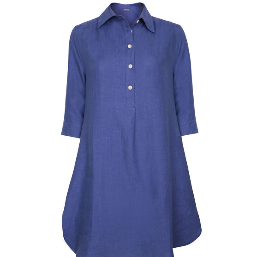 Women ORAMAI LONDON Dresses | Organic Linen Shirt Dress