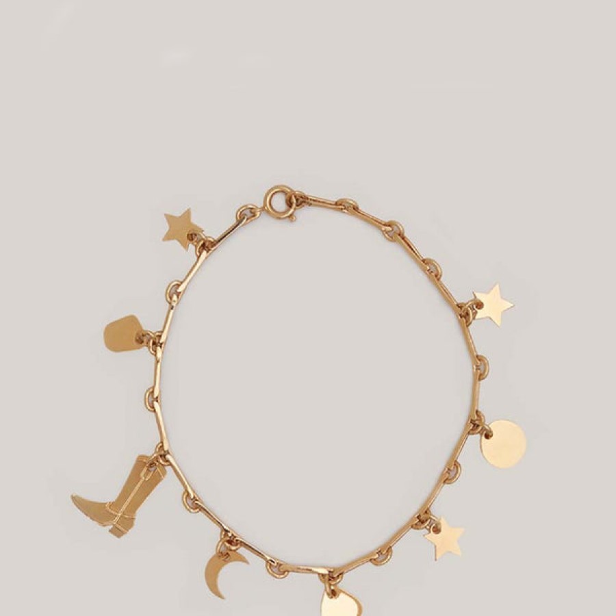 Women MALAIKARAISS Jewelery | Gold Plated Charm Bracelet