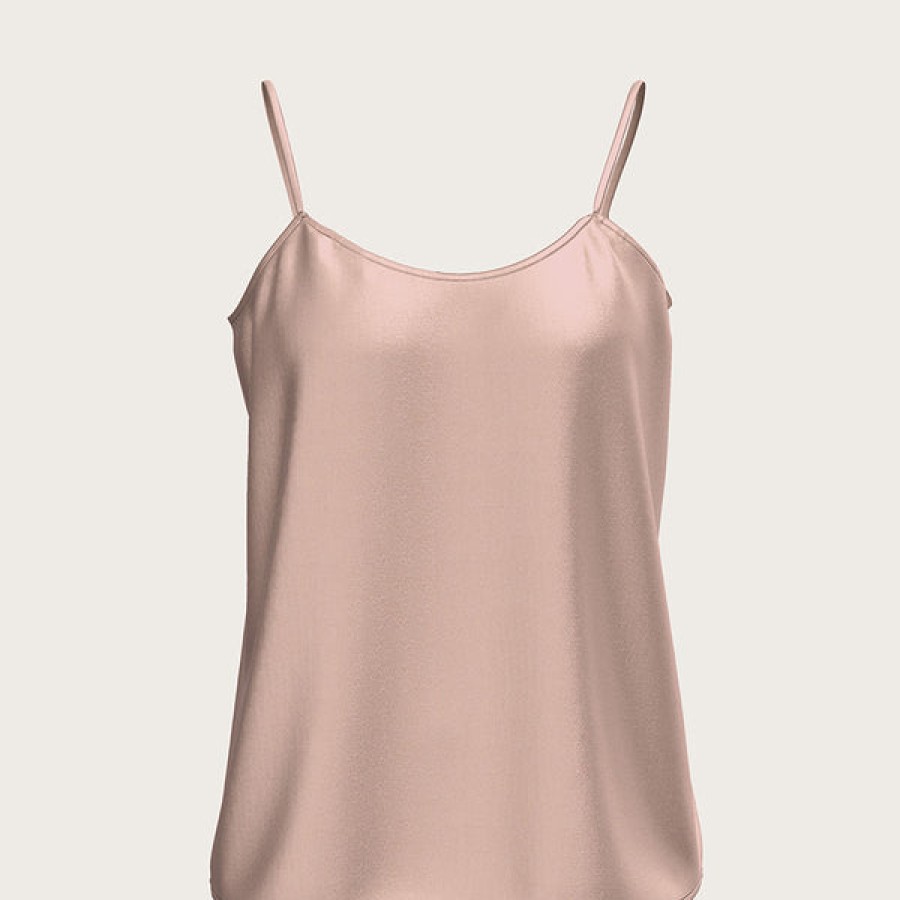 Women La Bande Berlin Tops & Shirts | Satin Silk Camisole In Blush