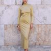 Women MALAIKARAISS Dresses | Slim Turtleneck Dress