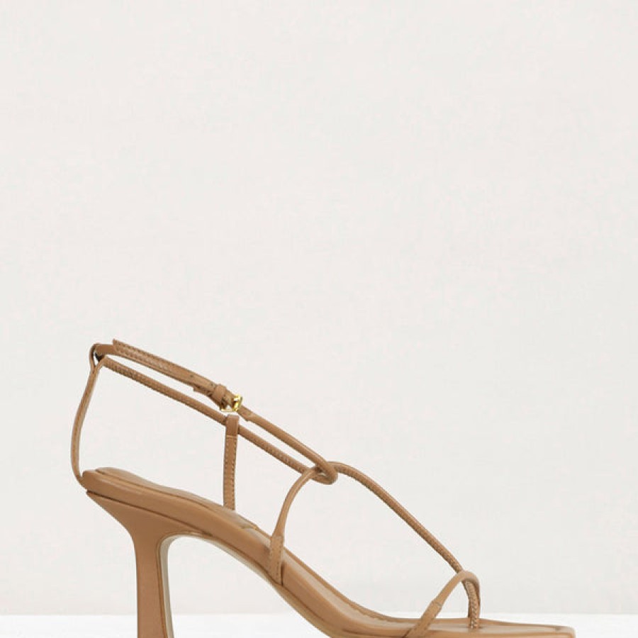 Women ESSEN Shoes | Leather Strap Heel Sandals In Beige