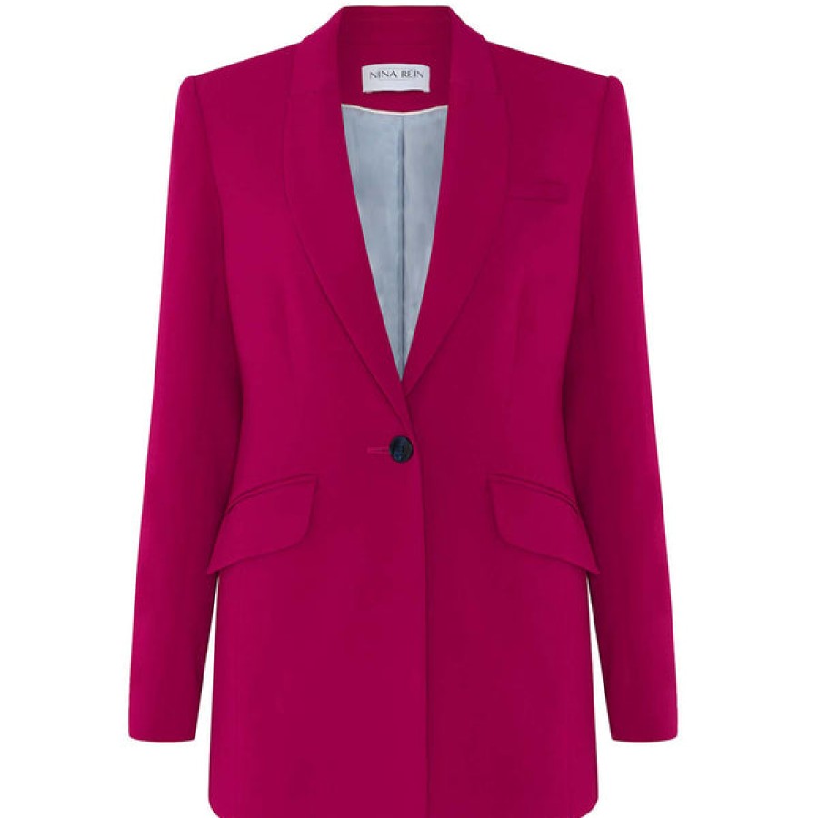 Women NINA REIN Coats & Jackets | Light Summer Blazer In Pink