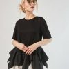 Women Helene Galwas Tops & Shirts | Black T-Shirt