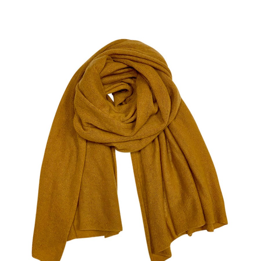 Women PETIT CALIN HAMBURG Knitwear & Cashmere | Light Cashmere Scarf In Ginger