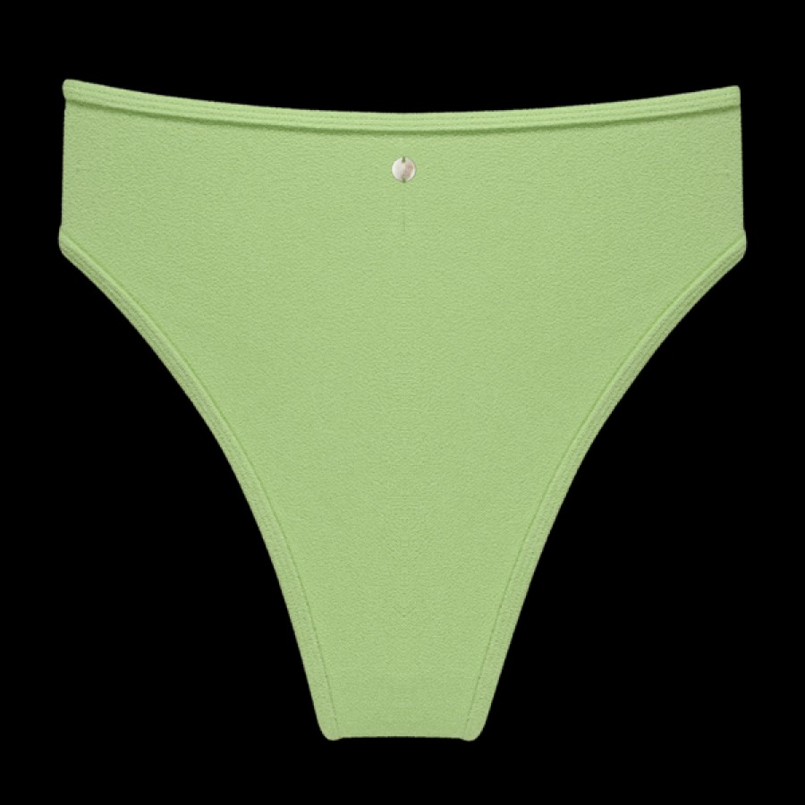 Women Oy surf Beachwear | Lime Green Terry Bikini Bottom