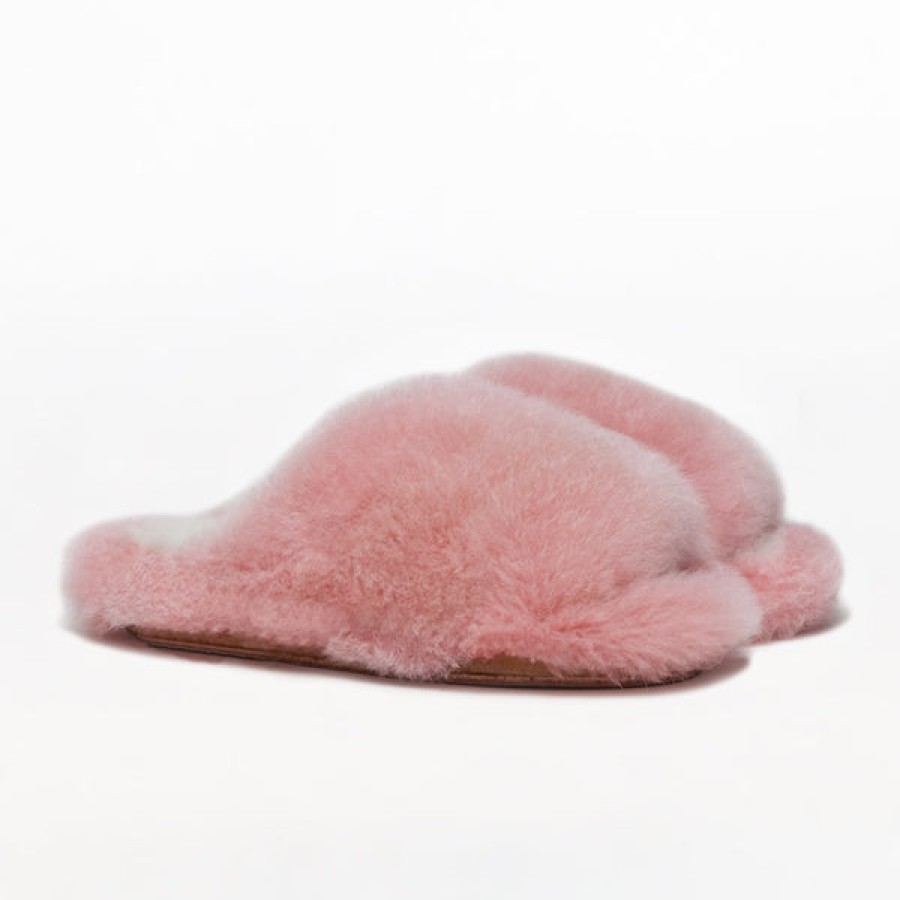 Men Baboosha Paris | Ethically And Cruelty Free Alpaca Slider In Pink/White