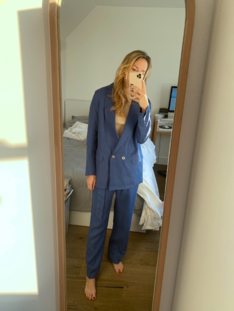 Women ORAMAI LONDON Jeans & Trousers | Linen Suit Trouser