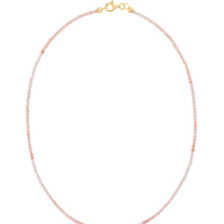 Women LLR Studios Jewelery | Shiny Rose Quartz Stone Chain