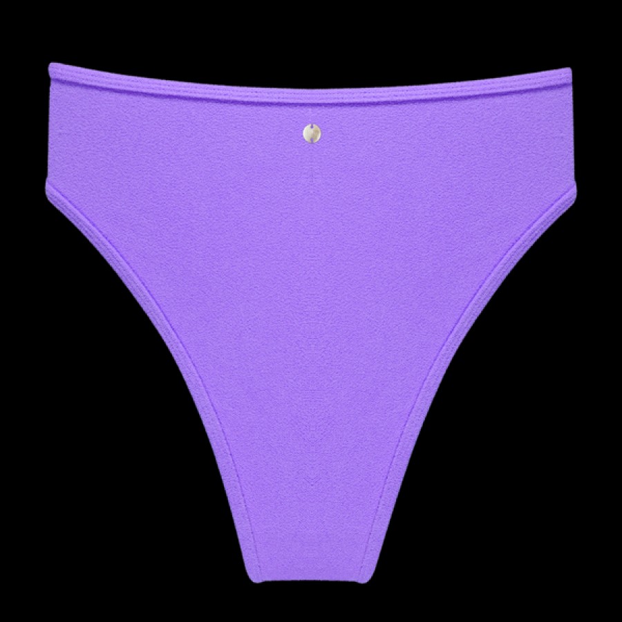 Women Oy surf Beachwear | Purple Terry Bikini Bottom