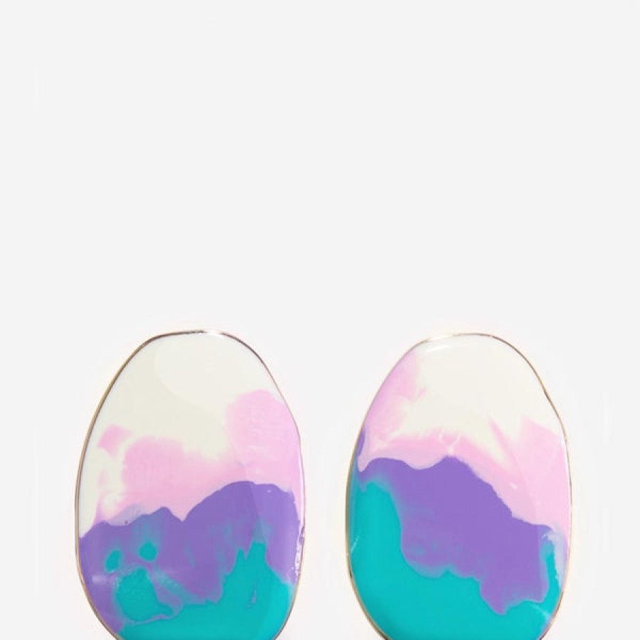 Women XENIA BOUS Jewelery | Hand Enameled Dip-Dye Earrings