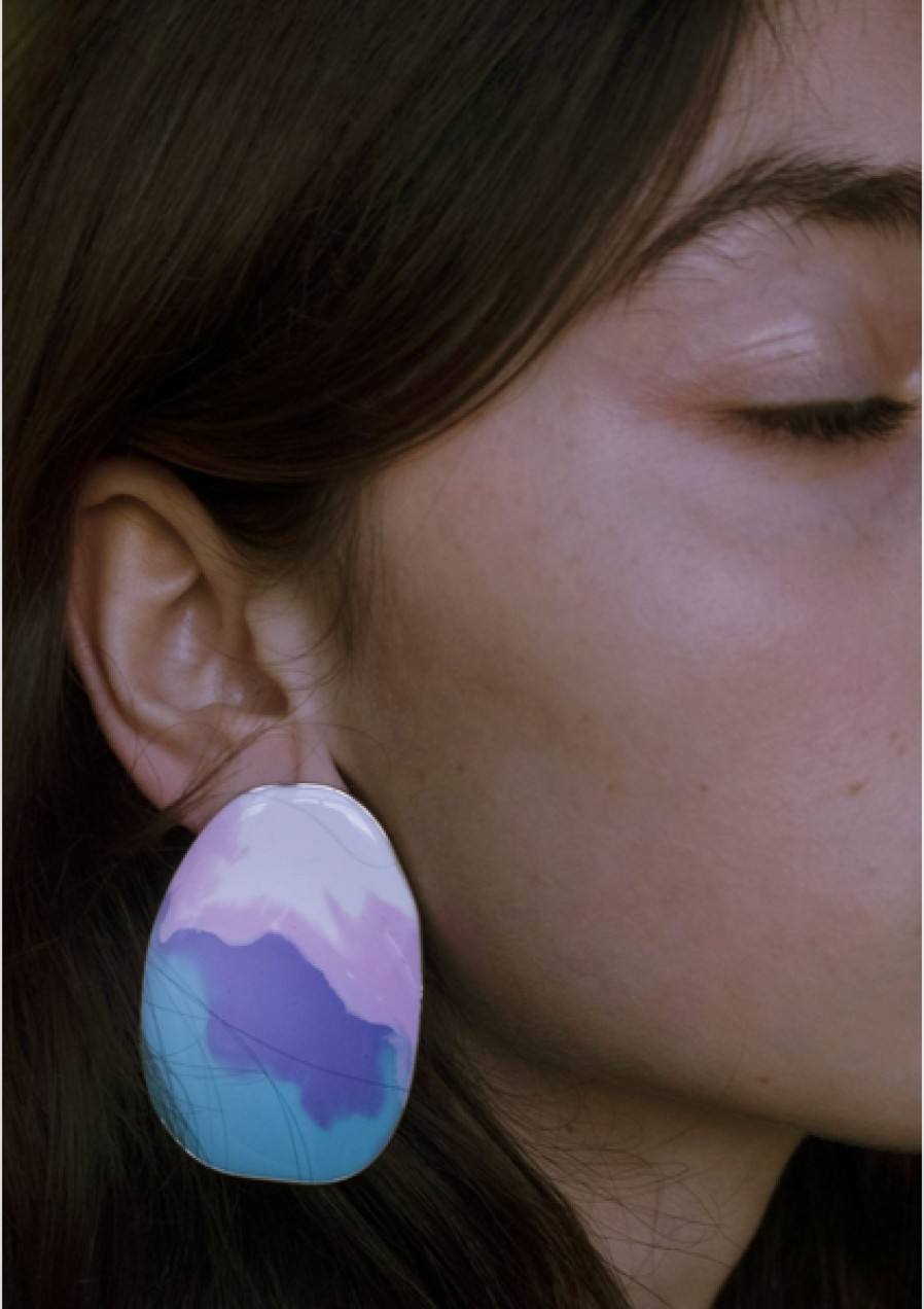 Women XENIA BOUS Jewelery | Hand Enameled Dip-Dye Earrings