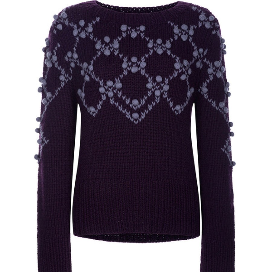 Women Antonia Zander Knitwear & Cashmere | Embroidered Cashmere Sweater