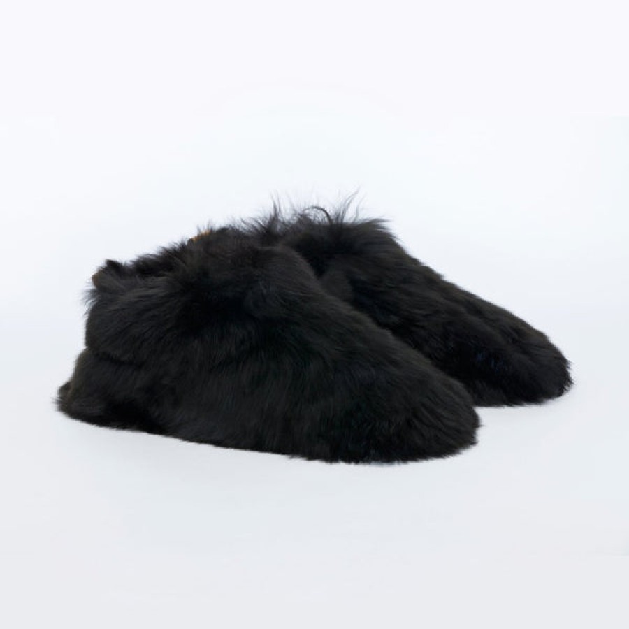 Men Baboosha Paris | Ethically And Cruelty Free Alpaca Slippers In Black