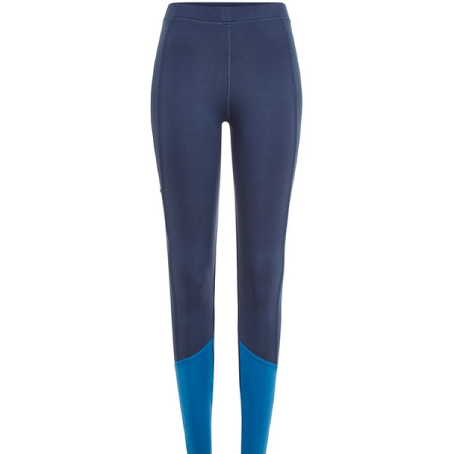 Women Wellicious Gymwear | Yoga Leggings With Blue Color Blocking