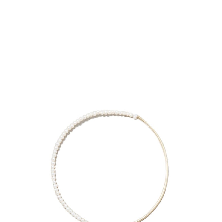 Women SASKIA DIEZ Jewelery | Golden Pearl Bangle