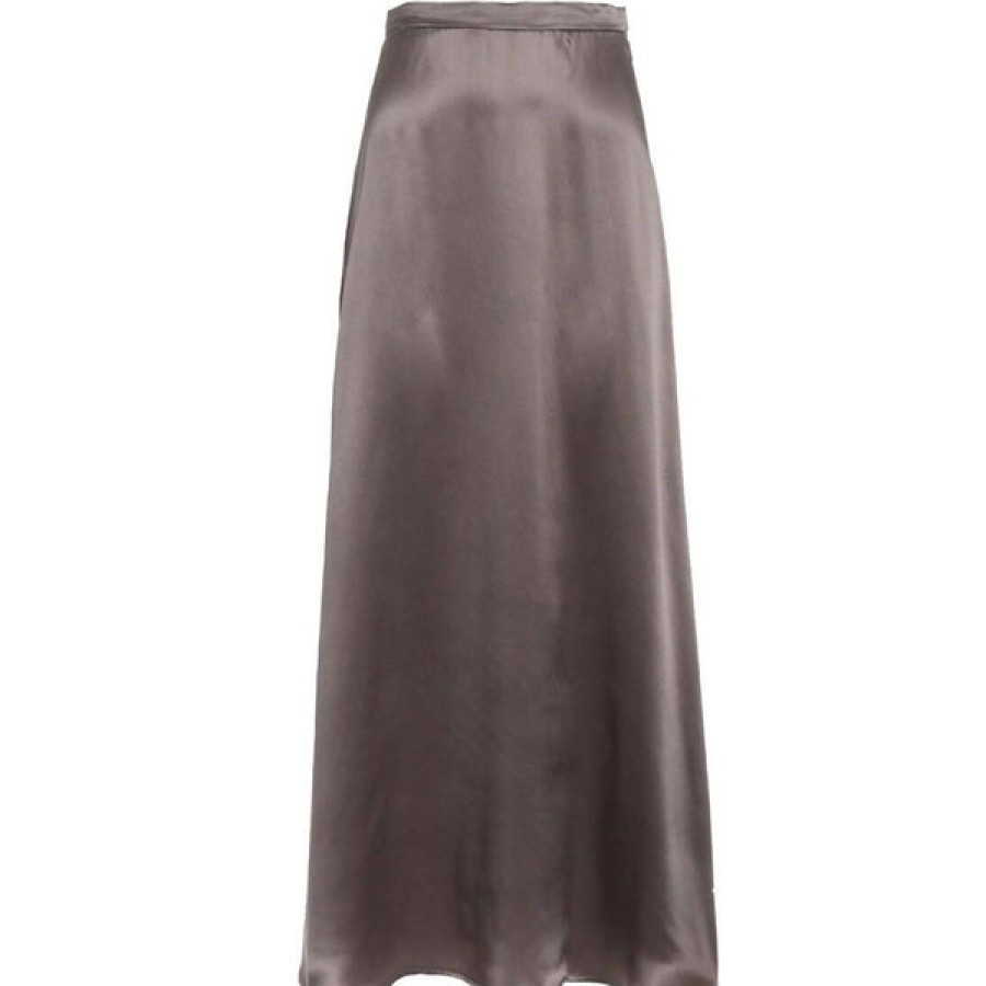 Women Helene Galwas Skirts | Satin Silk Midi-Skirt