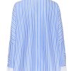 Women Helene Galwas Tops & Shirts | Blue White Striped Oversized Blouse