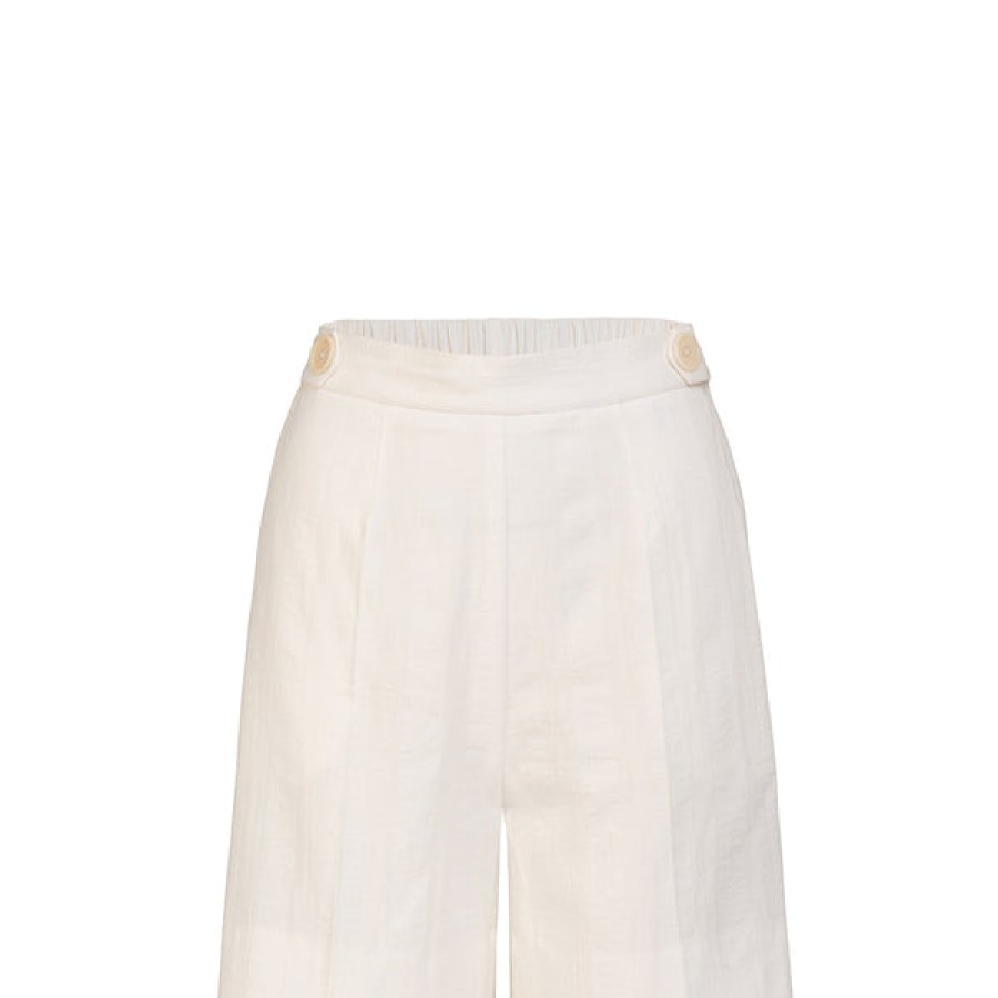 Women HELLOu2019BEN Jeans & Trousers | Waisted Tencel Shorts In White