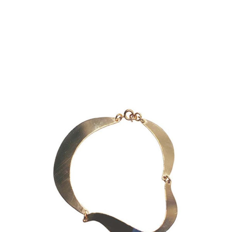 Women MALAIKARAISS Jewelery | Gold-Plated Wave Bracelet