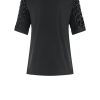 Women Armargentum Tops & Shirts | Black Cotton T-Shirt