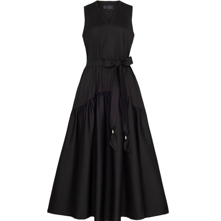 Women JULIA JUNG Dresses | Black Midi Dress