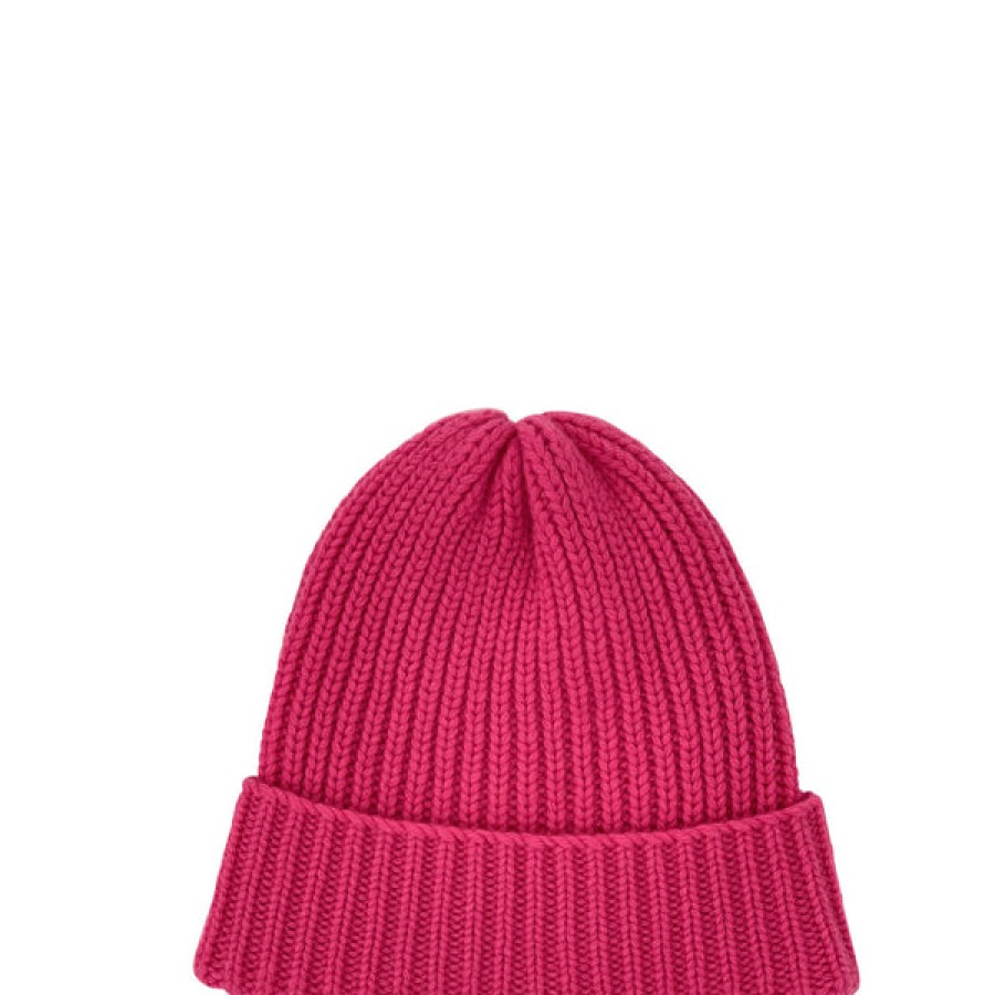 Women PETIT CALIN HAMBURG Knitwear & Cashmere | Ribbed Cashmere Beanie In Pink