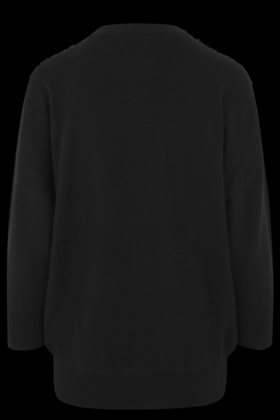 Women Manakaa Project Knitwear & Cashmere | Cashmere Jumper With Glas Beads Embroidery In Black