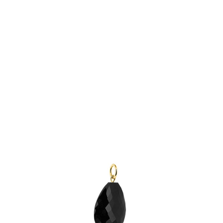 Women LLR Studios Jewelery | Small 14K Gold Onyx Gemstone Pendant